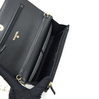 CHANEL GIANT PEARL CRUSH WALLET ON CHAIN BLACK
