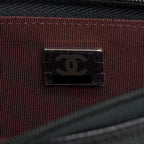 CHANEL CLASSIC WALLET ON CHAIN CAVIAR BLACK SHW (MICROCHIP)