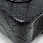 CHANEL SMALL CLASSIC DOUBLE FLAP BAG CAVIAR BLACK GHW(MICROCHIP)