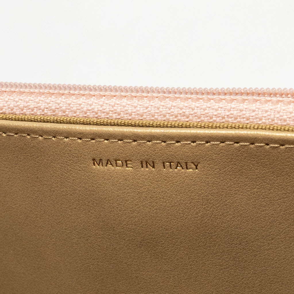 CHANEL PEARL CRUSH WALLET ON CHAIN LAMBSKIN LIGHT PINK GHW (MICROCHIP)