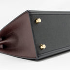 Hermes Kelly 25 Special Order Epsom Black/ Rouge H LGHW