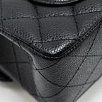 CHANEL SMALL CLASSIC DOUBLE FLAP BAG CAVIAR BLACK GHW(MICROCHIP)