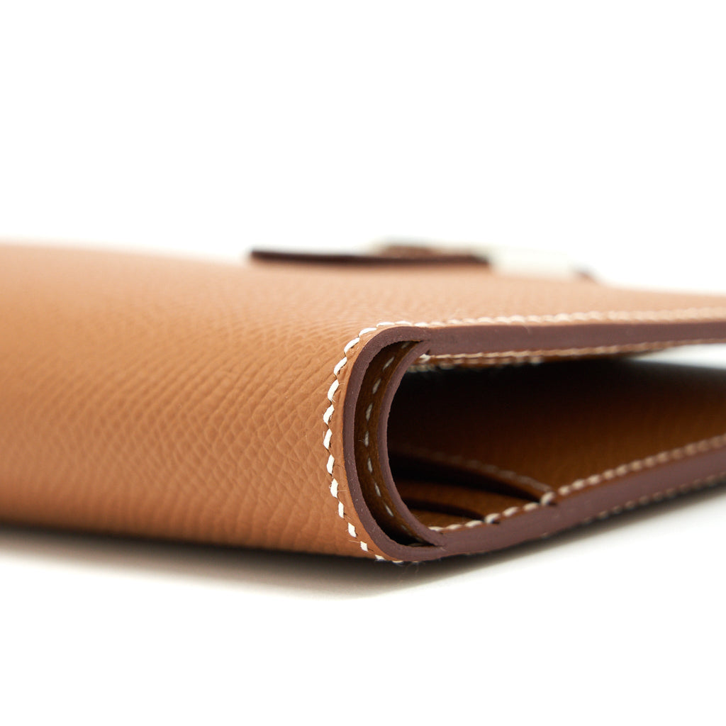 Hermes Bearn Compact Wallet Epsom Gold SHW