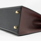 Hermes Kelly 25 Special Order Epsom Black/ Rouge H LGHW