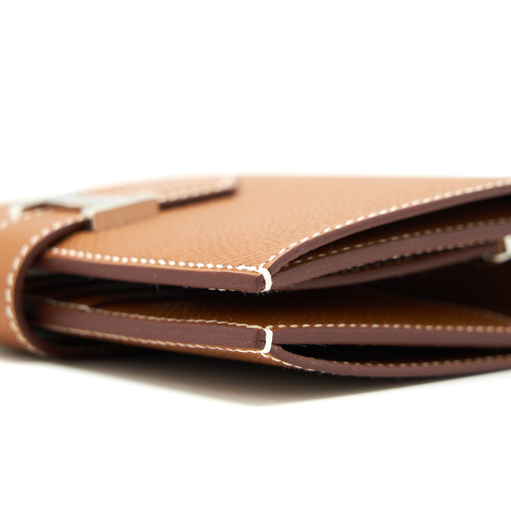 Hermes Bearn Compact Wallet Epsom Gold SHW