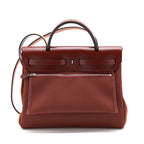 Hermes Herbag Zip 31 Bag Canvas Rouge H SHW