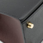 Hermes Kelly 25 Special Order Epsom Black/ Rouge H LGHW