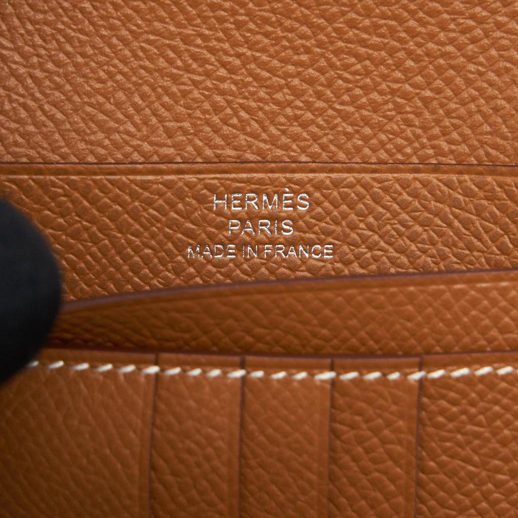 Hermes Bearn Compact Wallet Epsom Gold SHW