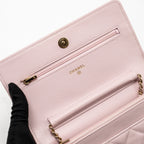 CHANEL CLASSIC WALLET ON CHAIN CAVIAR LIGHT PINK LGHW