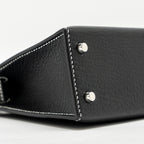 Hermes Mini Kelly II special order Chevre Mysore black / gris perle white stitching SHW