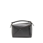 Loewe Small Puzzle Bag Calfskin Dark Grey SHW