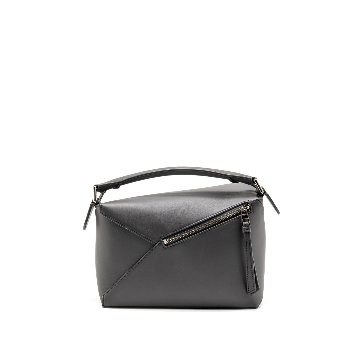 Loewe Small Puzzle Bag Calfskin Dark Grey SHW