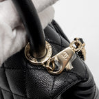CHANEL MINI COCO HANDLE CAVIAR BLACK LGHW