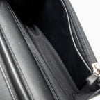 CHANEL QUILTED DIAMOND CC LOGO WALLET ON CHAIN CAVIAR BLACK SHW