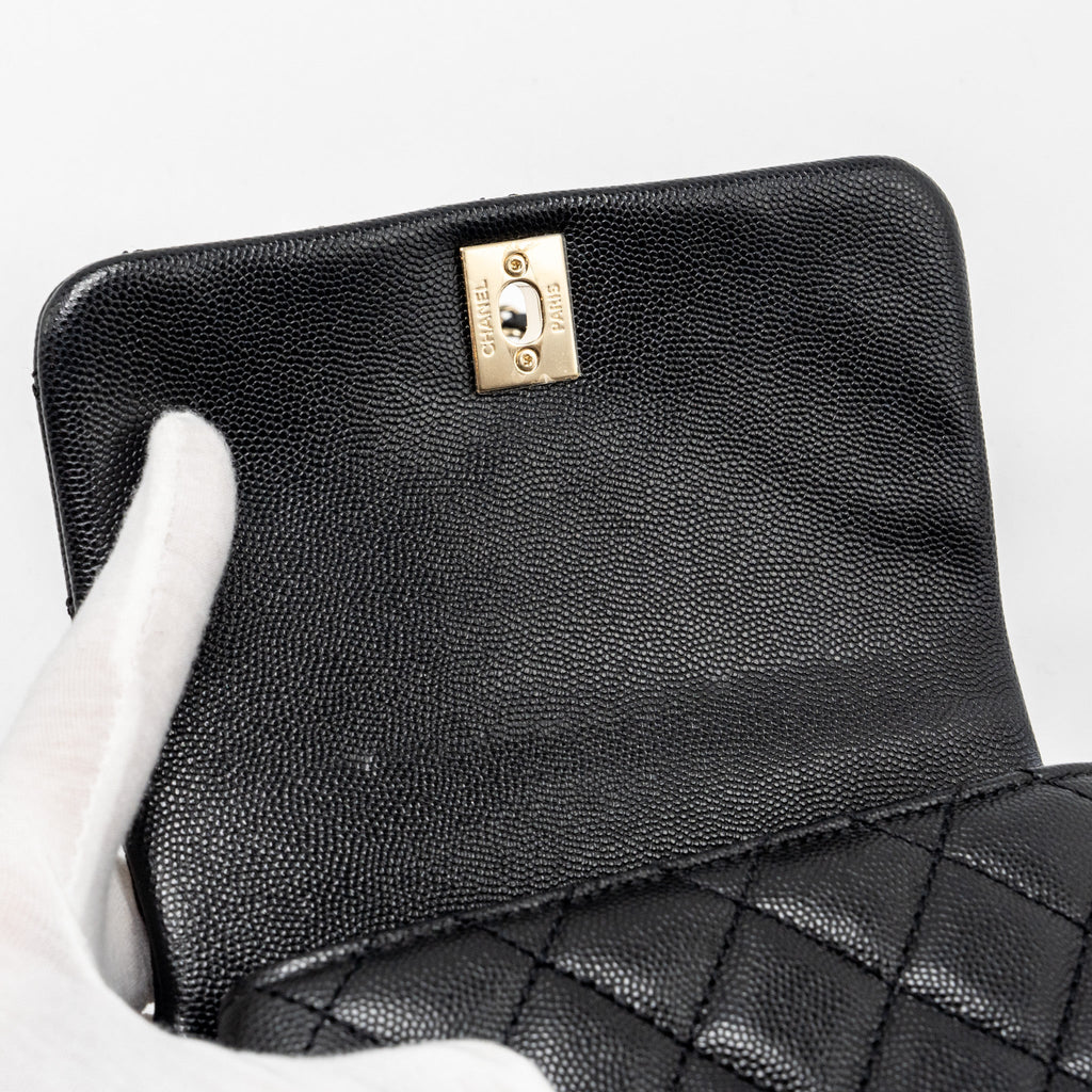 CHANEL MINI COCO HANDLE CAVIAR BLACK LGHW