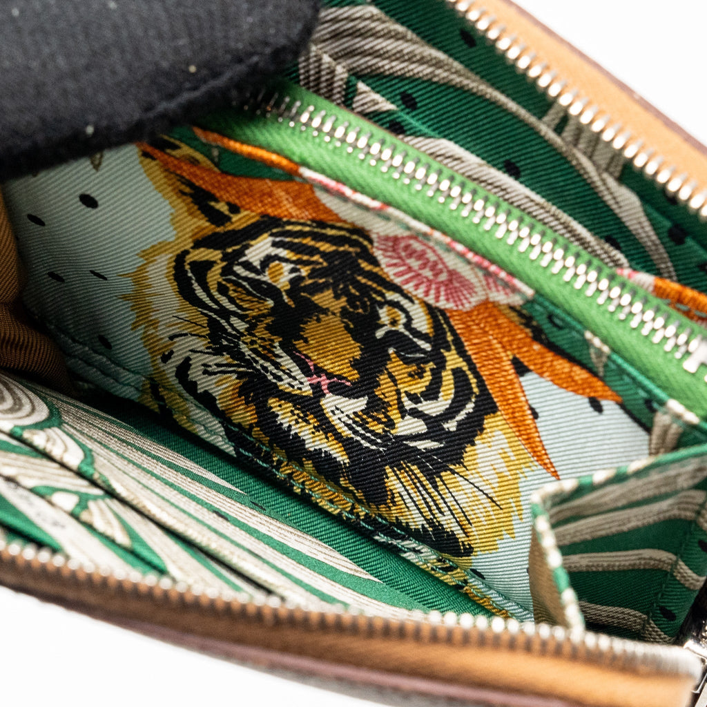 Hermes silk’in compact wallet epsom gold / multicolour SHW