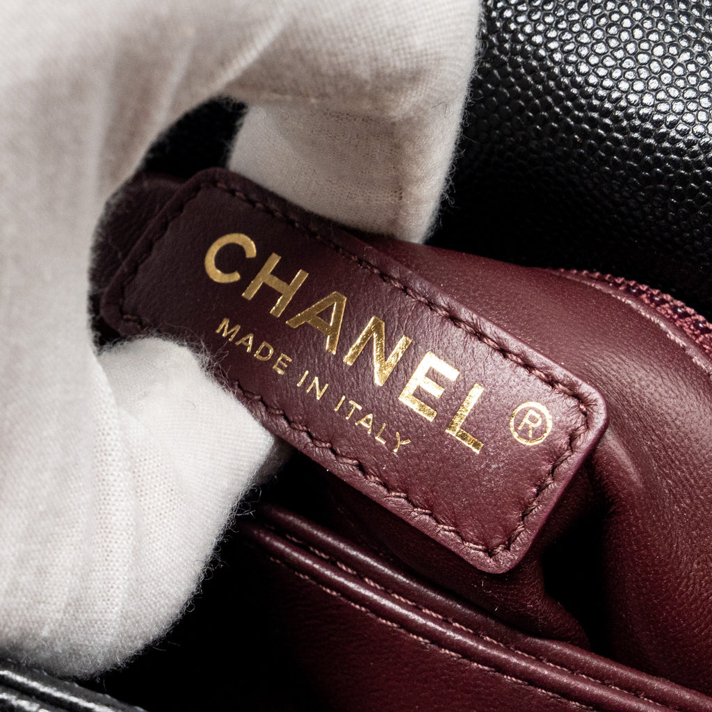 CHANEL MINI COCO HANDLE CAVIAR BLACK LGHW