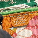 Hermes silk’in compact wallet epsom gold / multicolour SHW