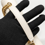 CHANEL CHIC AFFINITY TOP HANDLE FLAP BAG CAVIAR WHITE GHW