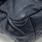 CHANEL LARGE 19 BAG 30CM LAMBSKIN NAVY MULTICOLOUR HARDWARE