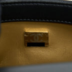CHANEL PEARL CRUSH MINI SQUARE FLAP BAG LAMBSKIN BLACK GHW (MICROCHIP)