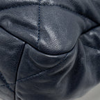 CHANEL LARGE 19 BAG 30CM LAMBSKIN NAVY MULTICOLOUR HARDWARE