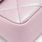 CHANEL 21K MY PERFECT MINI FLAP BAG CAVIAR IRIDESCENT PINK GHW (MICROCHIP)
