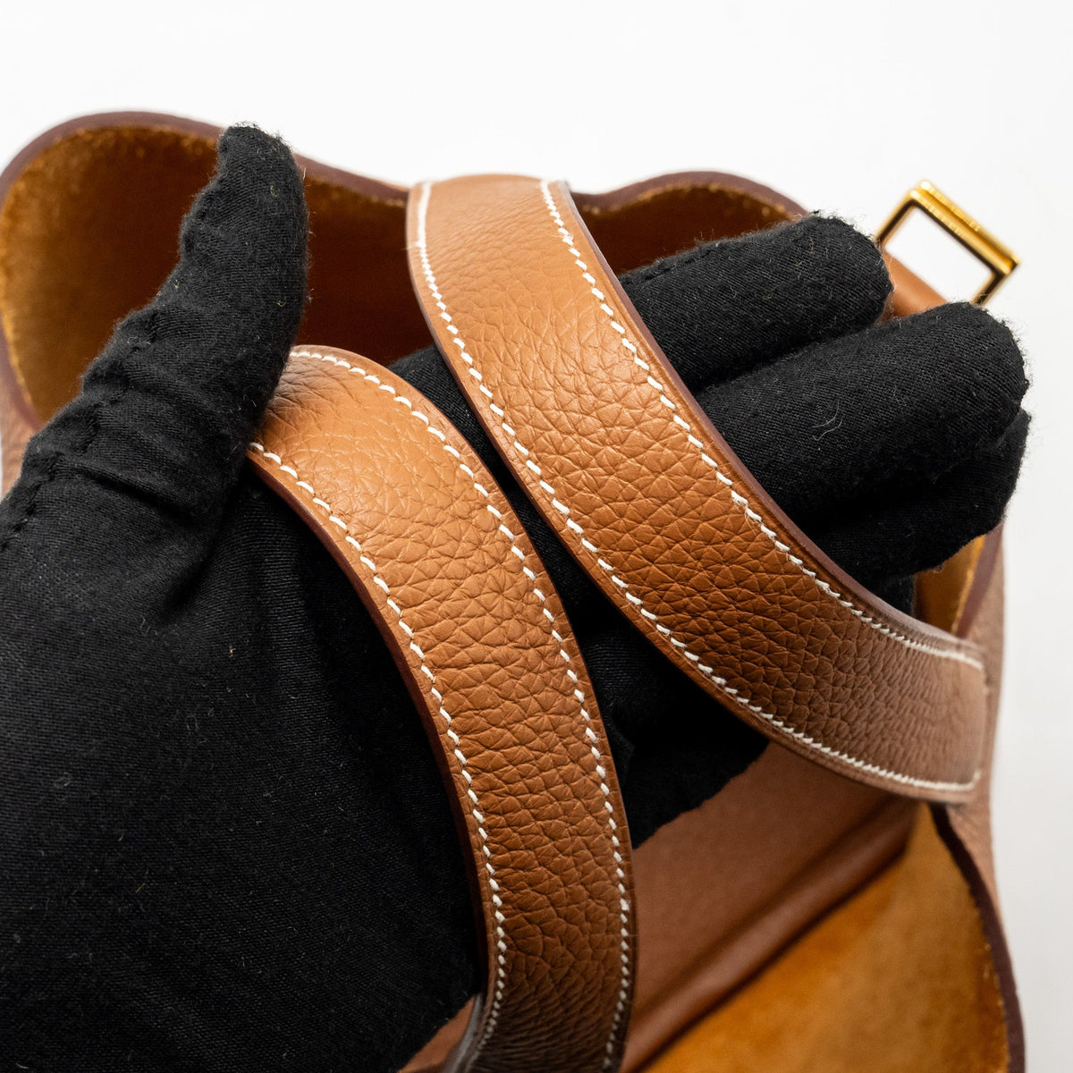 HERMES PICOTIN 18 LOCK BAG CLEMENCE CALFSKIN GOLD GHW