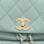CHANEL 23C DUMA MINI BACKPACK CALFSKIN LIGHT GREY LGHW (MICROCHIP)