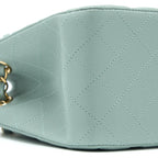 CHANEL 23C MINI BUCKET CAVIAR LIGHT GREY LGHW (MICROCHIP)