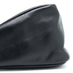 PRADA TRIANGLE LEATHER SHOULDER BAG BLACK SHW