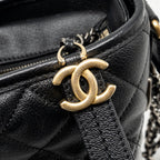 Chanel Large Gabrielle hobo bag calfskin/patent black multicolour hardware