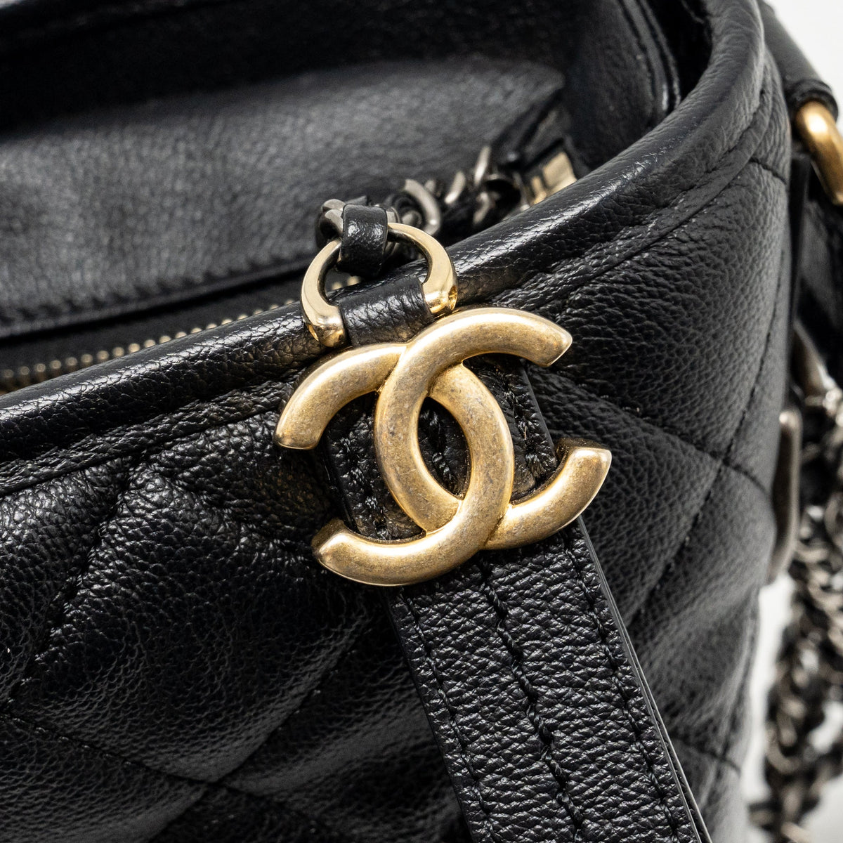 Chanel Large Gabrielle hobo bag calfskin/patent black multicolour hardware