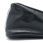 PRADA TRIANGLE LEATHER SHOULDER BAG BLACK SHW