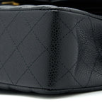 CHANEL SMALL CLASSIC FLAP BAG CAVIAR BLACK GHW (MICROCHIP)