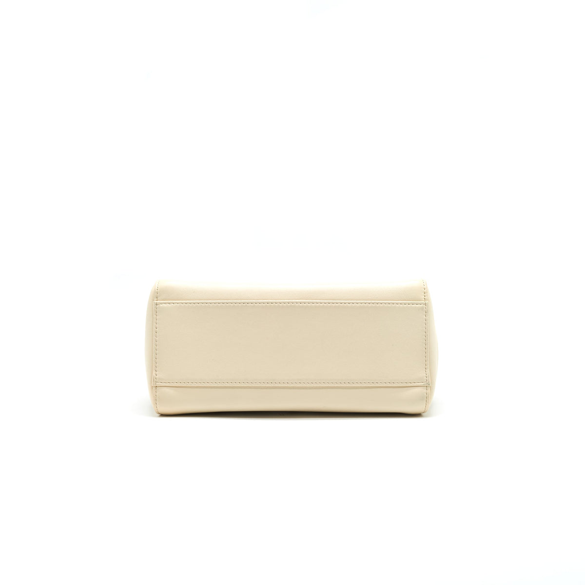 FENDI PEEKABOO MINI HANDLE BAG LAMBSKIN IN CAMELIA/BLACK