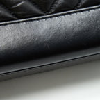 CHANEL CHEVRON GABRIELLE HOBO BAG BLACK WITH GOLD AND SILVER HARDWARE