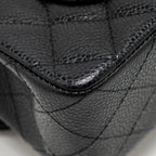 CHANEL SMALL CLASSIC DOUBLE FLAP BAG CAVIAR BLACK GHW (MICROCHIP)
