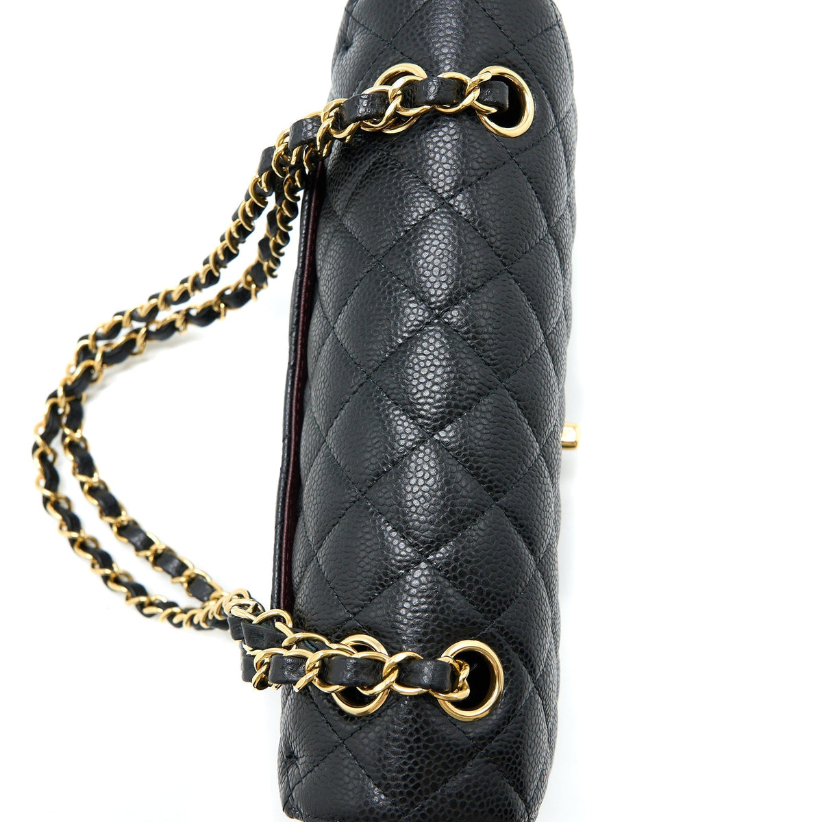 CHANEL SMALL CLASSIC FLAP BAG CAVIAR BLACK GHW (MICROCHIP)