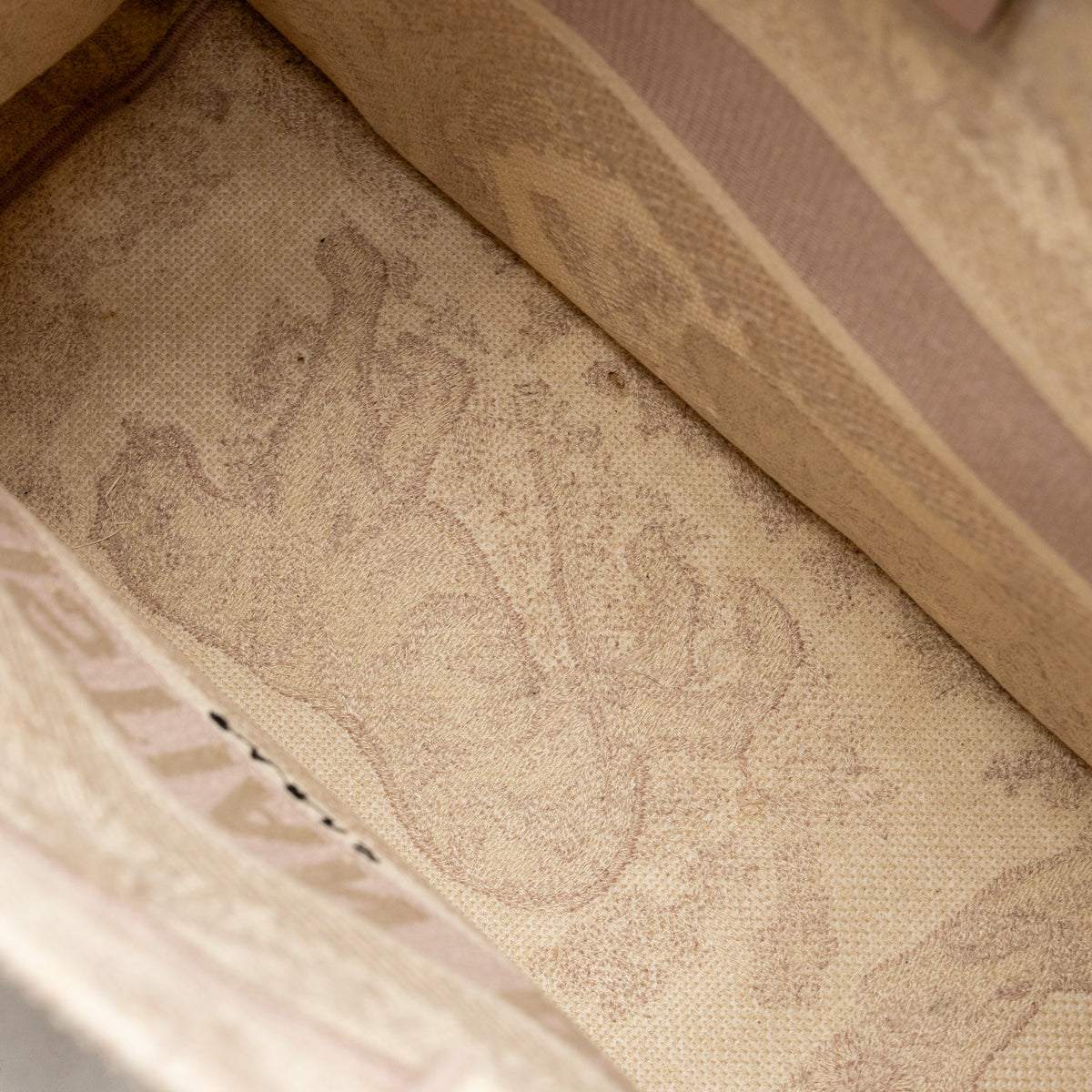 DIOR MEDIUM BOOK TOTE PINK TOILE DE JOUY EMBROIDERY