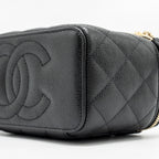 CHANEL COCO LOVE LONG VANITY WITH ADJUSTABLE CHAIN CAVIAR BLACK GHW (MICROCHIP)