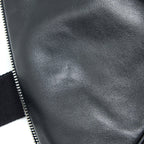 PRADA TRIANGLE LEATHER SHOULDER BAG BLACK SHW