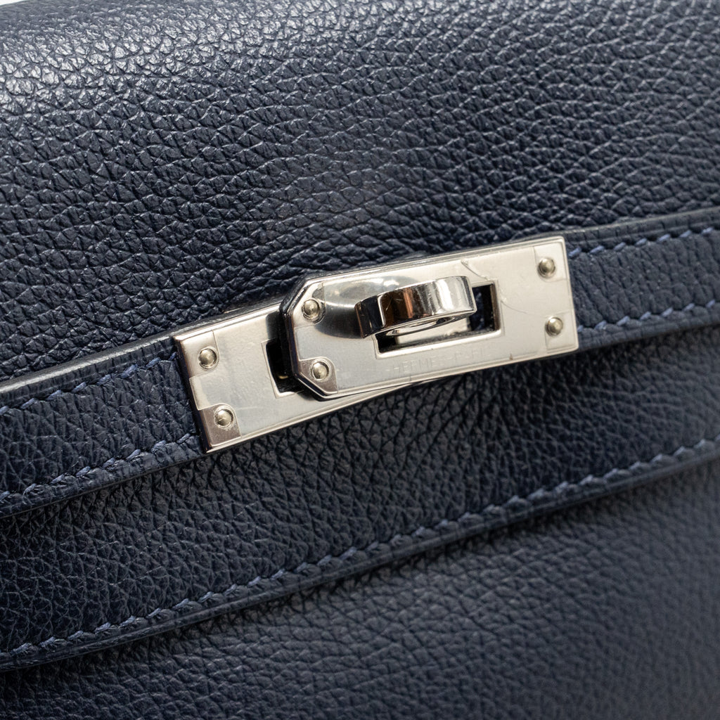 Hermes Kelly Danse Evercolor Blue Nuit SHW