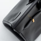 HERMES BIRKIN 25 TADELAKT LEATHER BLACK GHW