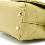 CHANEL EXTRA MINI COCO HANDLE CAVIAR GREEN LGHW (MICROCHIP)