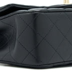 CHANEL TOP HANDLE MINI RECTANGULAR LAMBSKIN BLACK LGHW (MICROCHIP)