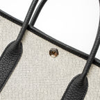 HERMES GARDEN PARTY 30 CANVAS/NEGONDA ECRU/BLACK SHW