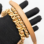 Chanel Detailed Chain CC Flap Bag Lambskin Dark Beige GHW (Microchip)