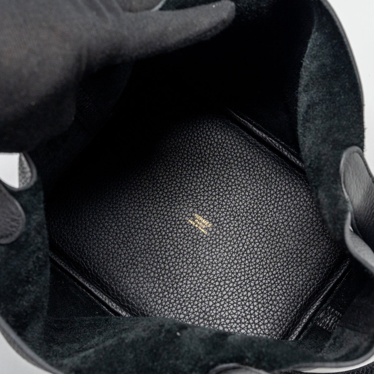 HERMES PICOTIN 22 LOCK BAG CLEMENCE BLACK GHW