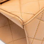 Chanel Detailed Chain CC Flap Bag Lambskin Dark Beige GHW (Microchip)
